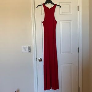 Women’s red maxi dress
